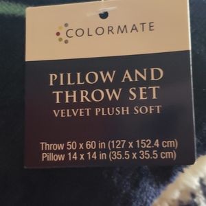 Pillow and Throw set  velvet plush soft